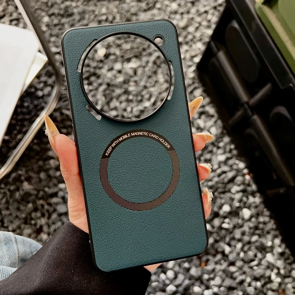 Luxury PU Leather Wireless Charging Protective Back Cover Case