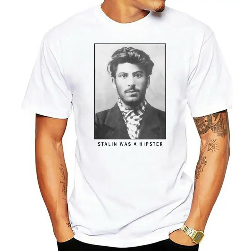 

Stalin Was A Hipster Retro T Shirt , Men's Women's All Sizes 2022 New Fashion Men's T-shirts Short Sleeve