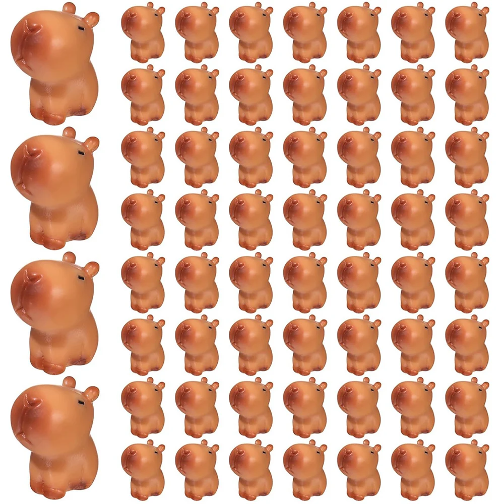 200pcs Figurines Mini Capybara, Mini Figurines D'animaux