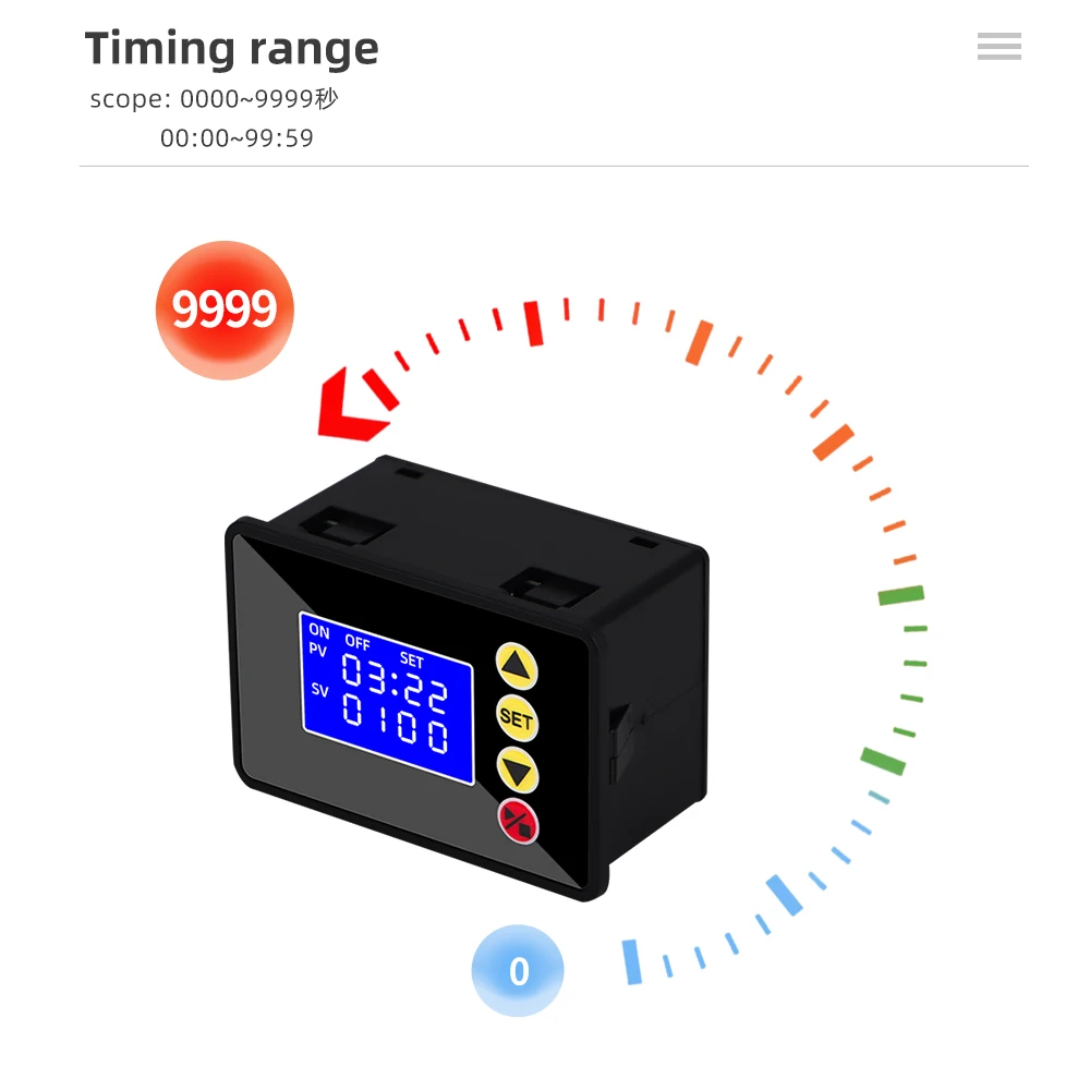 Digital Microcomputer Time Controller DC 12V 24V AC 110V-220V