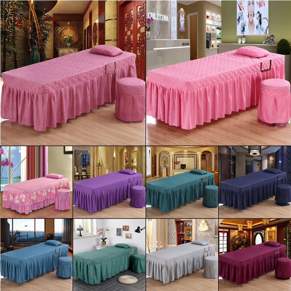 

1pcs Bed Sheet Only Solid Beauty Salon Massage Table Bed Mattress Skin-Friendly SPA Bed Cover with Hole Funda Camilla
