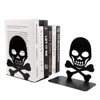 2Pcs Black White Skull Desktop Bookends Office Desktop Book Organizer Home Bookends Iron Book Ends Holder Book rack Stand Shelf 5
