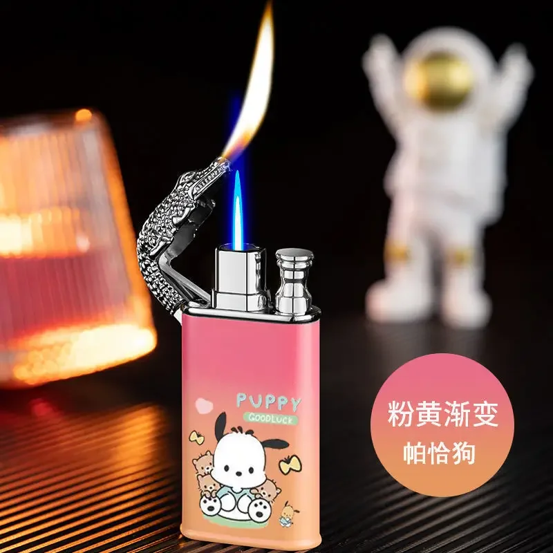 

Оригинальная Персонализированная Водонепроницаемая Зажигалка Hello Kitty Kuromi Pachacoo с мультяшным рисунком двойного пламени Sanrio, 2024
