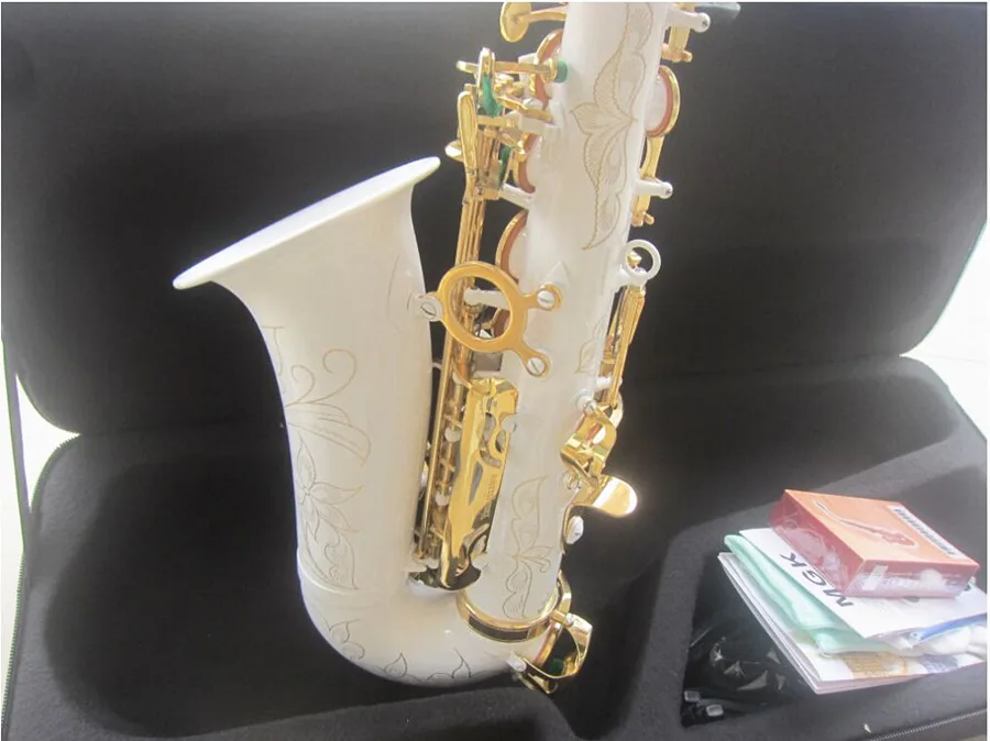 Best Quality Yanagis White Alto Saxophone A-992 Japan Brand Gold Key Sax E-Flat Music Instrument With Mouthpiece Professional
