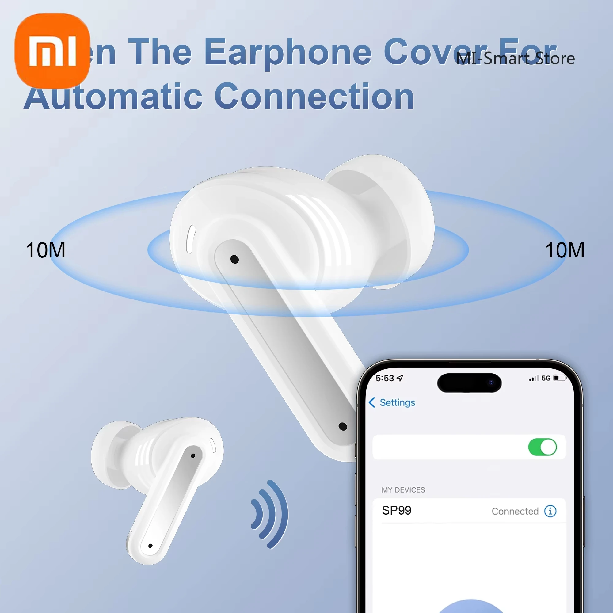 Xiaomi Wireless Bluetooth Earphones Comfortable Wear Digital Display Screen Zero Delay Gaming Earphones In ear Headphones
