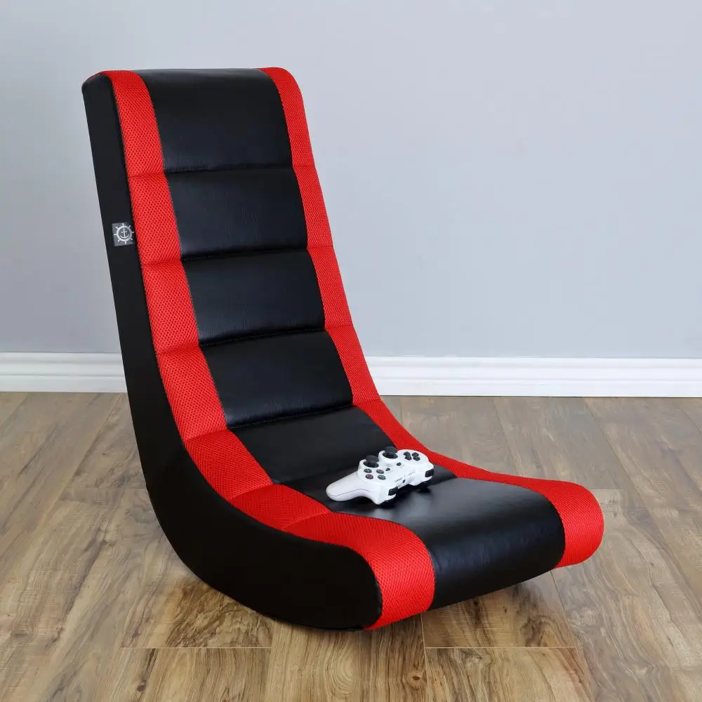 

The Furniture Classic Video Rocker Gaming Chair Faux Leather Mesh Black/Red(US Stock)