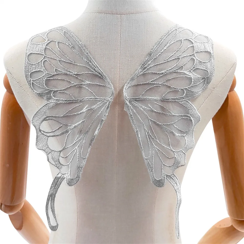 Embroidered Butterfly Wing Lace Applique Corsage