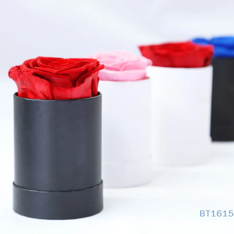 Flower Bucket Round Hug Bucket Gift Box Bouquet Packaging Cylindrical Flower Box DIY Wedding Valentines Day Gift 6.5*7.5CM