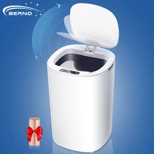 Sensor inteligente lata de lixo eletrônico automático banheiro banheiro quarto sala estar à prova dwaterproof água estreita costura sensor bin