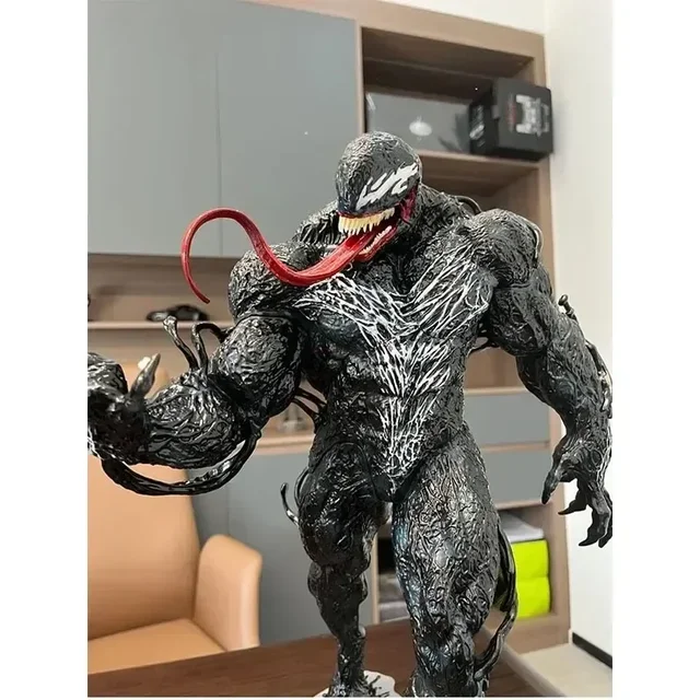 Venom フィギュア 約30cm ブラック 30cm Venom Hand-made Statue Movie Villain Around The Office
