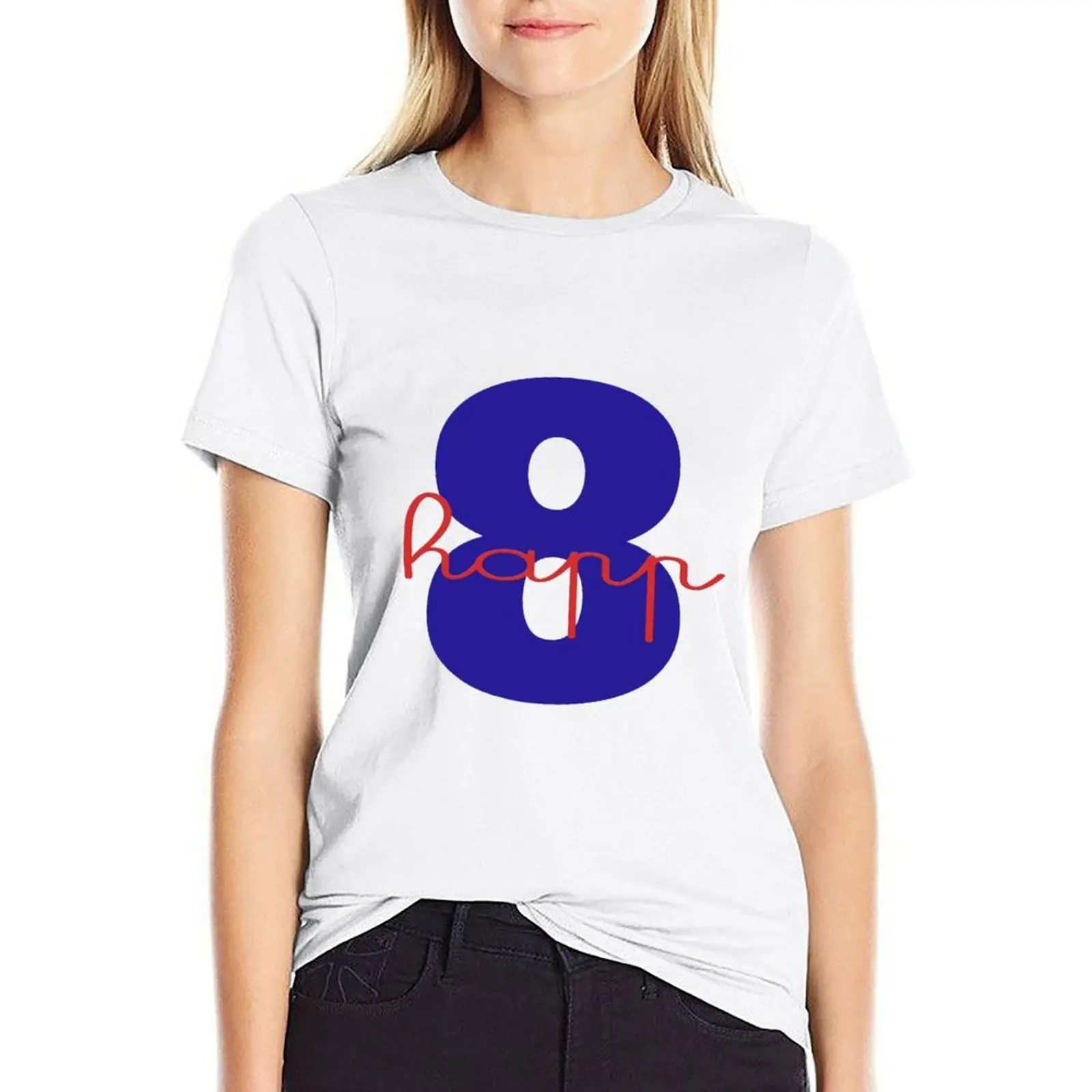 

Ian Happ Number T-shirt oversized Blouse cute t-shirts for Women