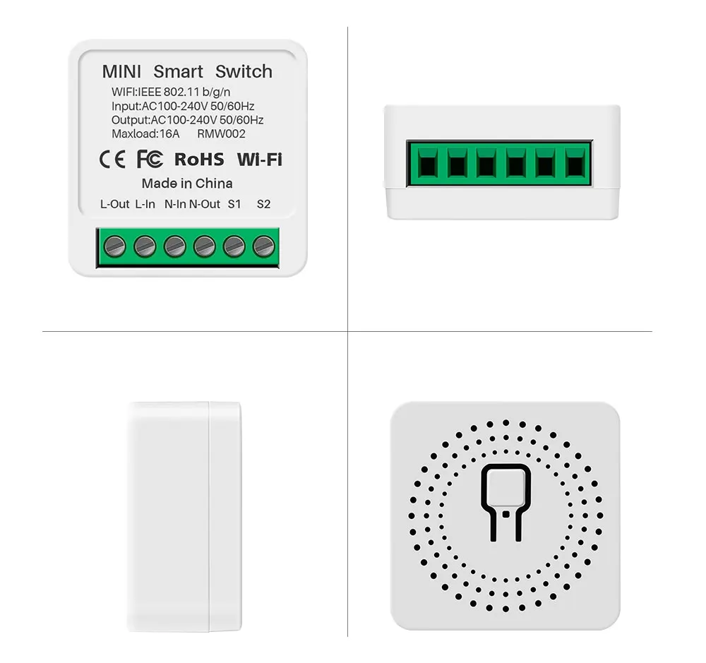 16A eWelink Wifi Mini Smart Switch 2-Way DIY Switch Circuit Breaker Timer Module