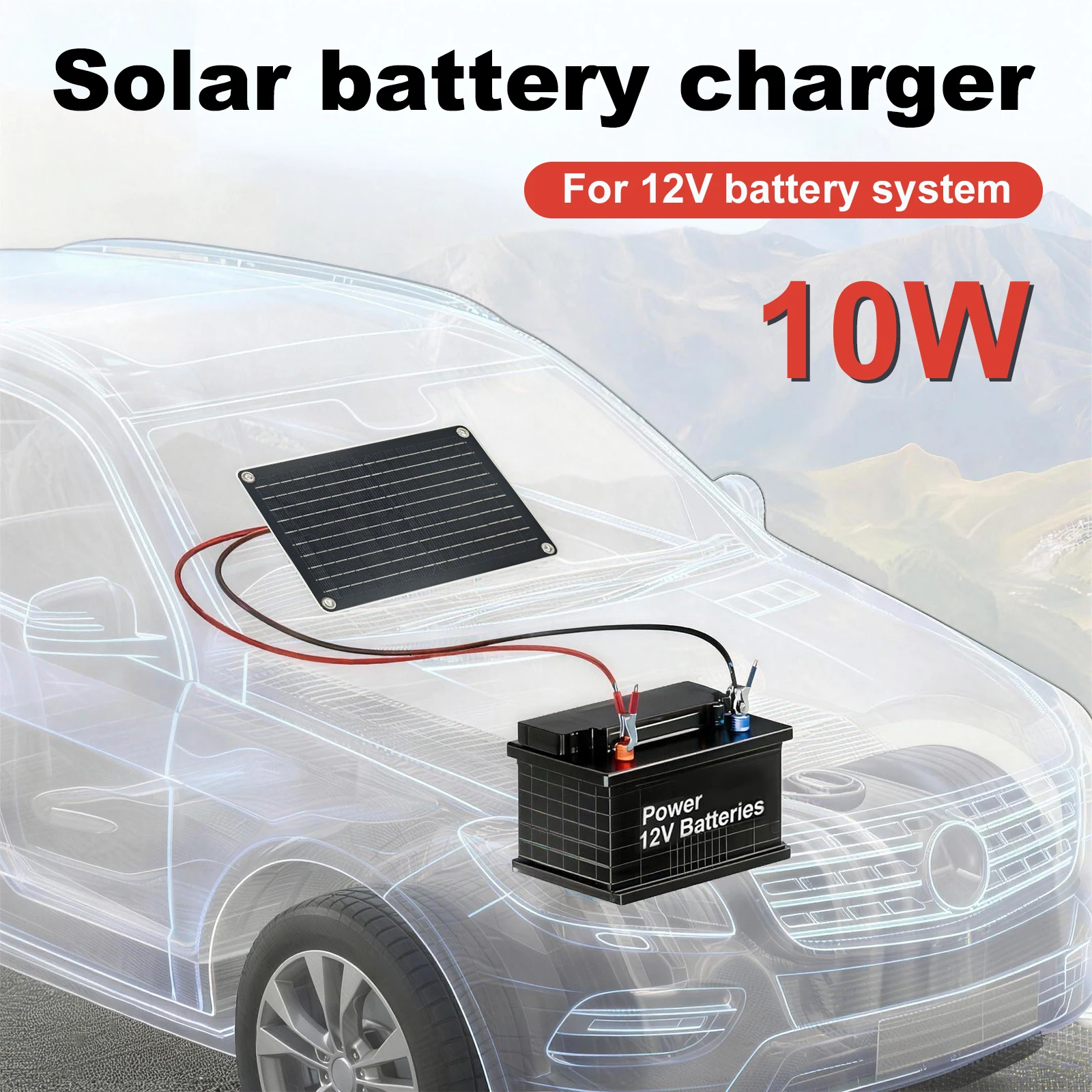 LEAORLD Chargeur de batterie solaire 10W MPPT 12V, kit de charge au solaire pour batterie 12V pour voiture, bateau, marine, camping-car 1 LEAORLD Chargeur de batterie solaire 10W MPPT 12V, kit de charge au solaire pour batterie 12V pour voiture, bateau, marine, camping-car 1
