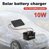 LEAORLD Chargeur de batterie solaire 10W MPPT 12V, kit de charge au solaire pour batterie 12V pour voiture, bateau, marine, camping-car 1