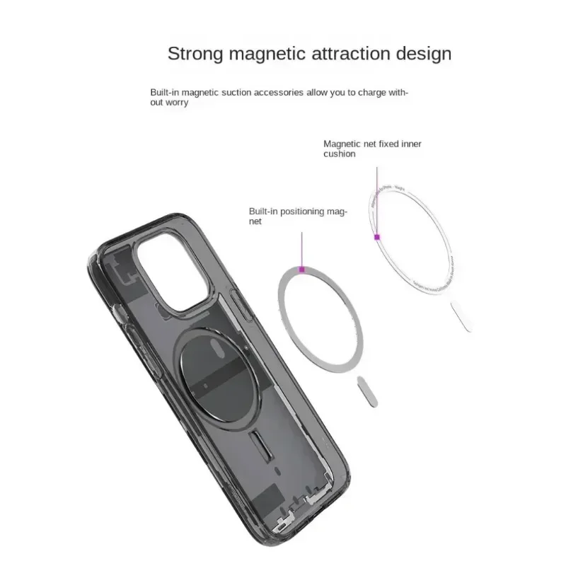 SGP ׳ƽ Ʈ ޴ ̽,  15Pro Max 15Plus14pro 13pro 12 Magsafe   νƮ ȸ  Ŀ