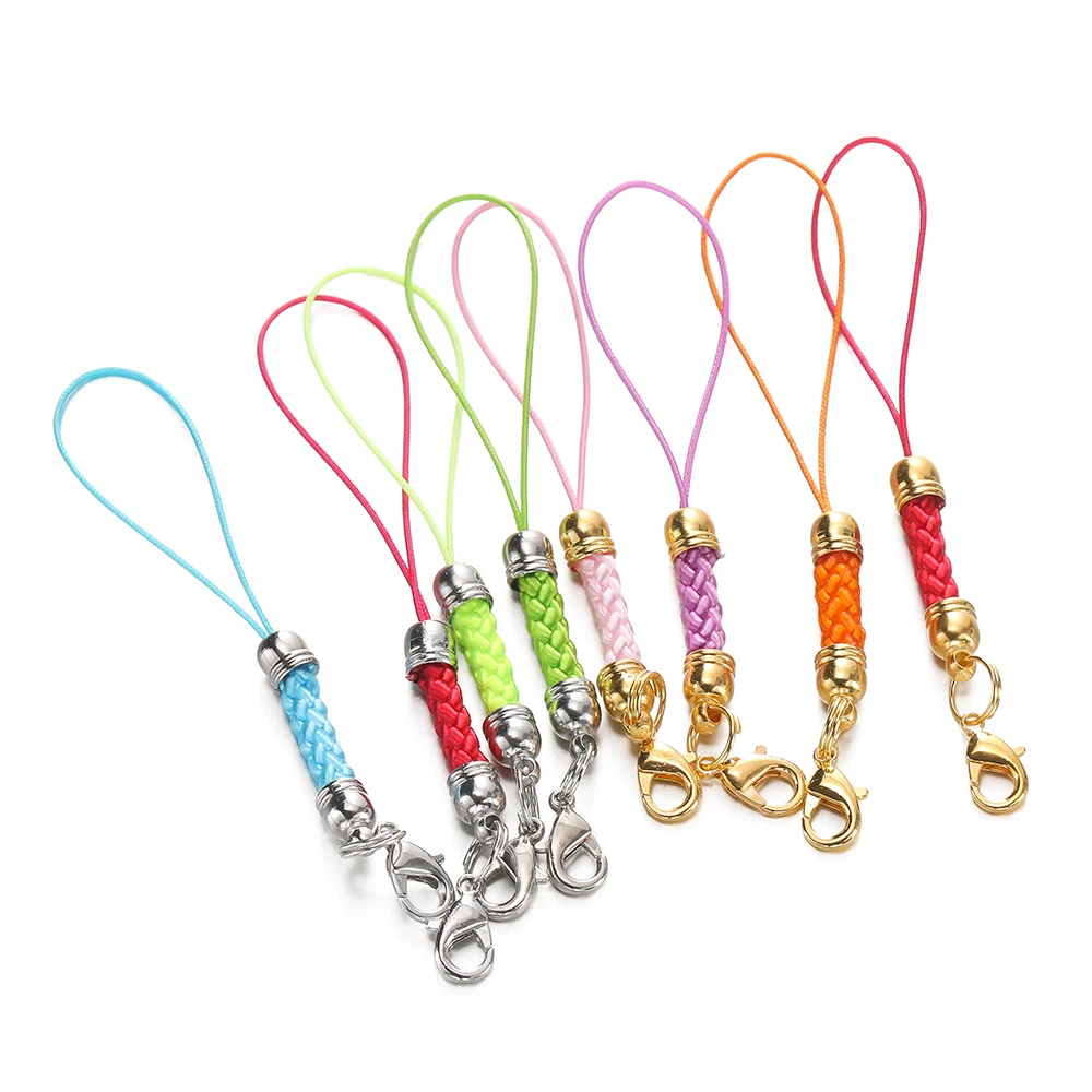 10-20pcs-Keychain-Rope-with-Lobster-Clasp-Jump-Rings-Lanyard-Lariat ...