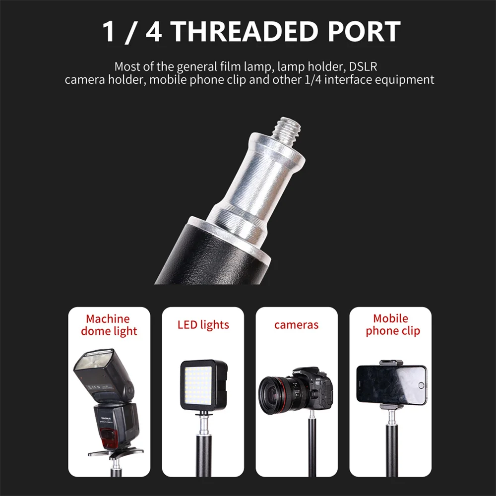 Desk Mount Stand DSLR Camera C Clamp Light Stand Photographic Light Boom With Ball Head for Phone Video Ring Zoom