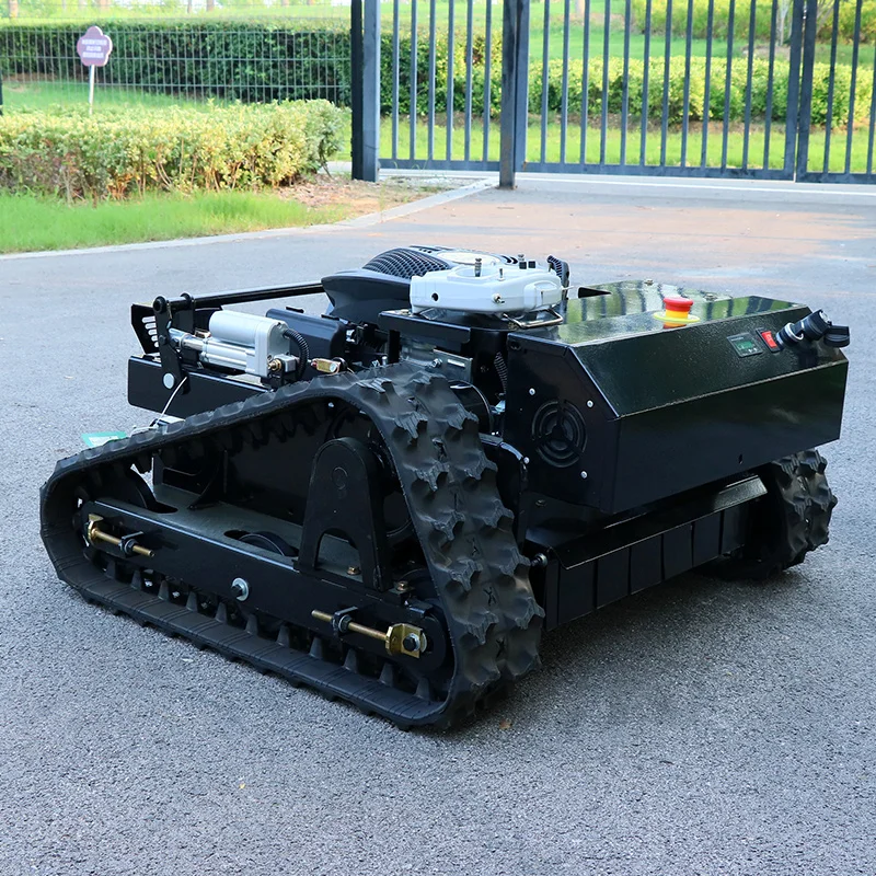 Customized Factory Supply Small Remote Control Crawler Mower Mini Grass Cutter Gasoline Engine Lawn Mower for Sale 5