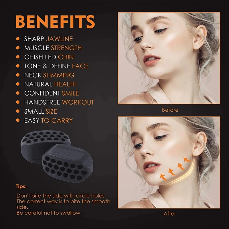 Sports Facial Jaw Exerciser Gym Fitness Ball JawLine Muscle Training Double Chin Reducer Neck Face Slimming Mouth Jawliner muscle trainer
