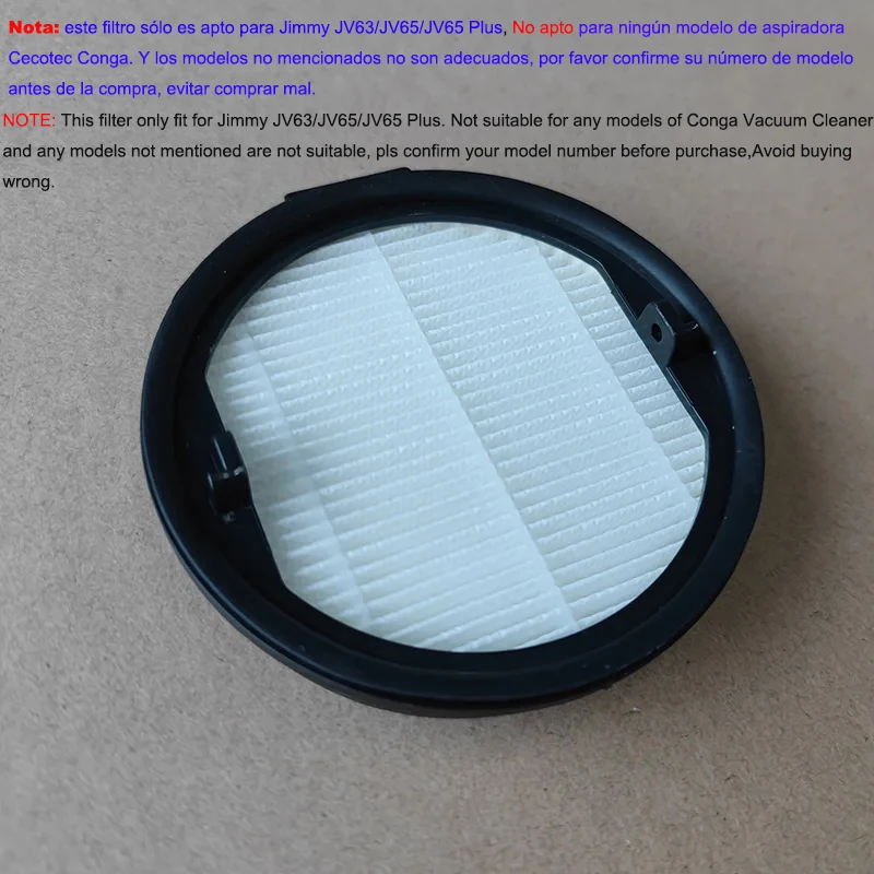 Washable HEPA Filter Replacements for JIMMY JV63 JV65 JV65 PLUS Handheld Cordless Vacuum Cleaner Filters Accessories Spare Parts