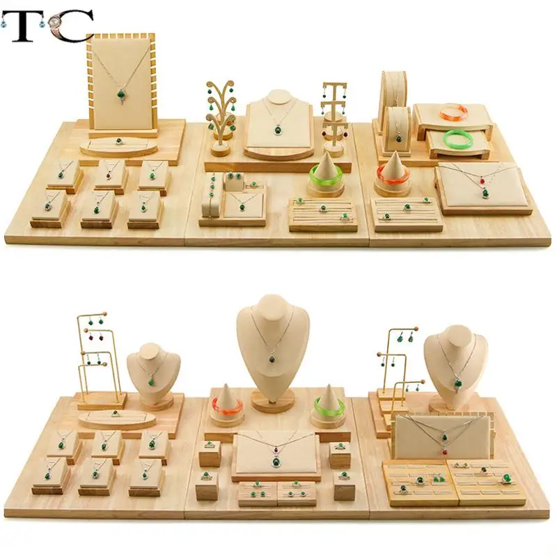 

Jewelry Solid Wood Display Props Counter Window Jewelry Display Rack Ring Bracelet Display Rack Necklace Earring Rack
