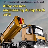 Huina 1573 1:14 10ch Remote-controlled Alloy Dump Truck Excavator 2.4g Wireless Remote-controlled Rtr Engineering Vehicle Toy 1