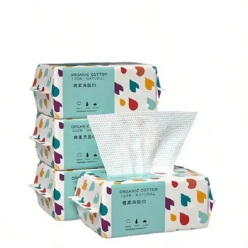 4-Pack Disposable Cotton Face Towels 1