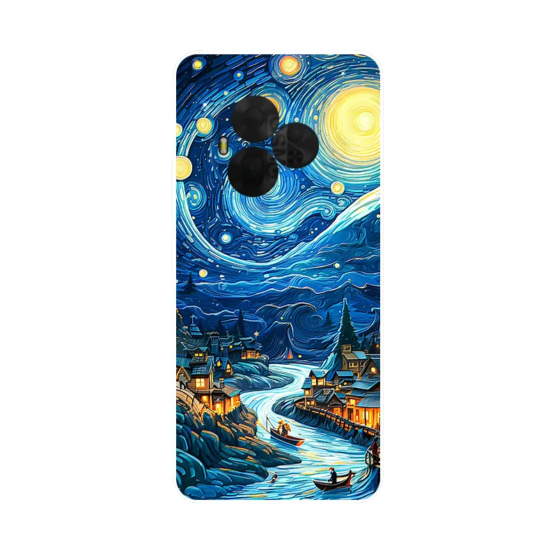 Flower Wolf Silicone Phone Cover - Soft TPU Shockproof Bumper
