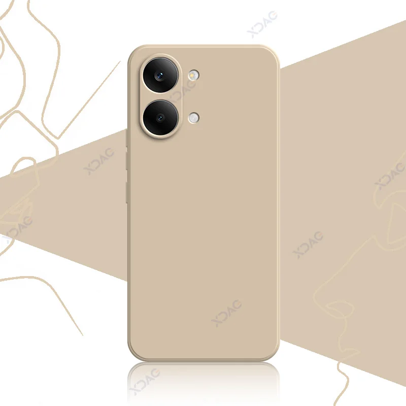 Luxury Soft Square Liquid Silicone Armor Phone Case Cover