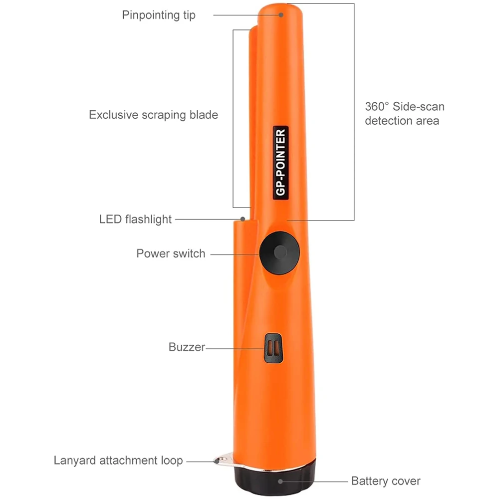 Metal Detector Pointer Pinpointing Cover GP-POINTER Multifunction Metal Detector With Alarm Light Bracelet Dropship Detector