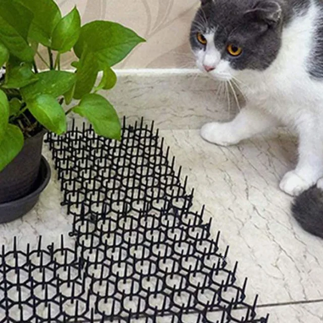 Garden Anti-Cat Prickle Mat Repellent Scat Mats Strips Spikes Straps Deterrent Keep Cat Dog Away Digging Pet Supplies 1pc 4