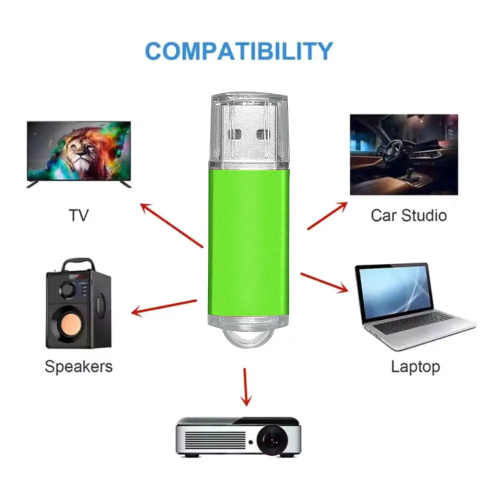 10개 메탈 USB 플래시 펜 드라이브 4GB 8GB 16GB 펜드라이브 32GB 64GB 메모리 스틱 무료 맞춤형 로고 실제 용량 U 디스크 클리 USB 2.0