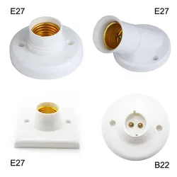NEW Screw Lamp Base e27 B22 Lamp holder Socket base Light Bulbs e27 Socket Holder Adapter Snap-in lamp holders 1/5pcs Durable