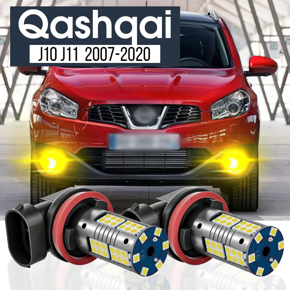 

2x LED Fog Light Lamp Blub Canbus Accessories For Nissan Qashqai J10 J11 2007-2020 2008 2009 2010 2011 2012 2013 2014 2015 2016