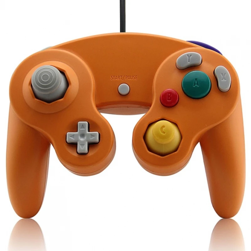 Controller Compatibile Per Nintendo Game Cube Cable Controller Console Ngc Orange # Nintendo Gamecube (Dol-001) # Remote Nintendo Gamecube (Dol-003)