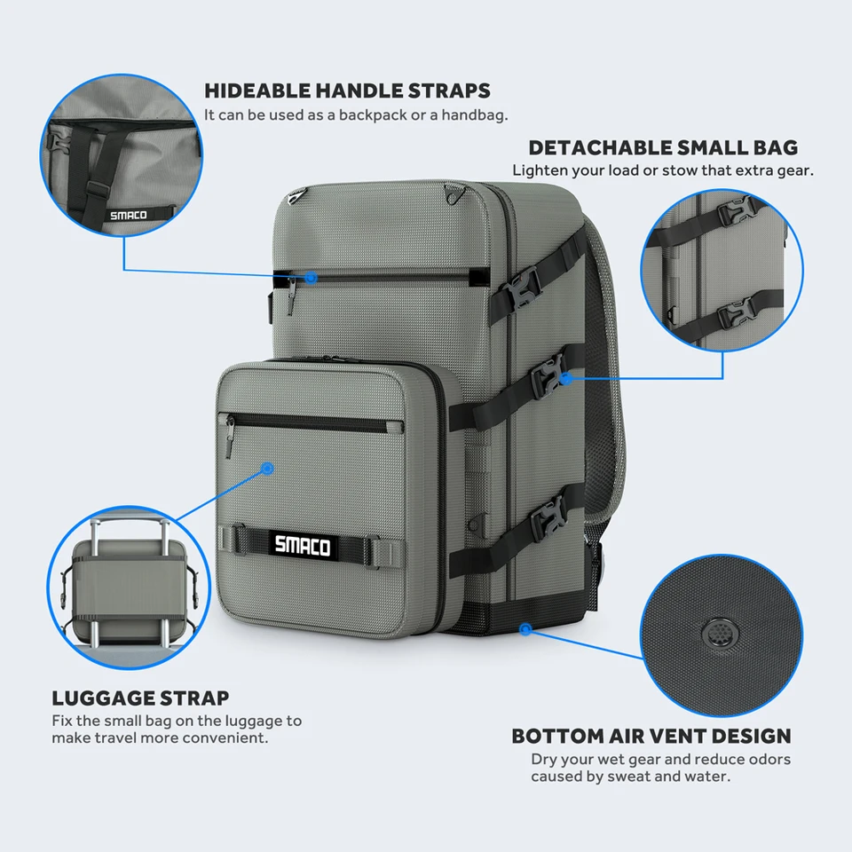 SMACO Mini Bombola Subacquea 0.5L Con Maschera - Kit Snorkeling Per Respirare Sott'acqua Fino A 6 Minuti