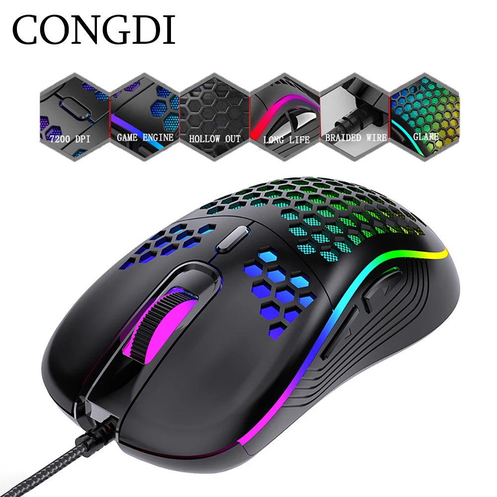 Mouse Da Gioco Cablato Mouse Meccanici Mouse Usb Con Luce Luminosa Usb Mouse Ottico Regolabile Per Giochi Per Computer Portatile Per Pc