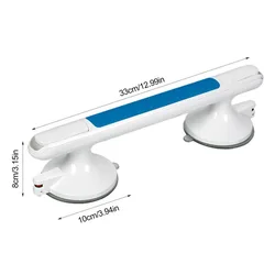 Enhanced Suction Cup Grab Bar for Shower Safety and Stability (Blue)