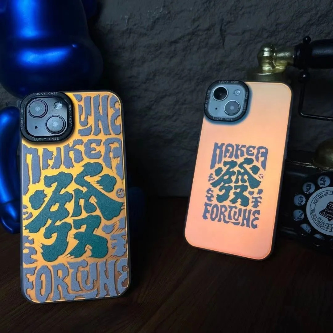 

Laser Gradient Phone Case For iPhone 14 13 12 11 Pro Max X XR XS Shockproof Protective Cover Chinese