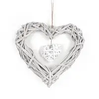 Heart Pendant Chic Heart Shape Hanging Pendant Attractive Rattan Hanging Pendant for Wedding Window Hanging Pendant 2
