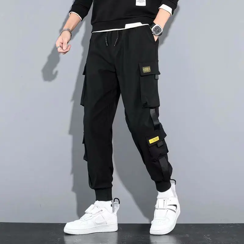 2024 Summer Elegant Fashion Harajuku Slim Fit Cargo Pants Loose All Match Casual Pants Thin Style Solid Pockets Wide Leg Pants