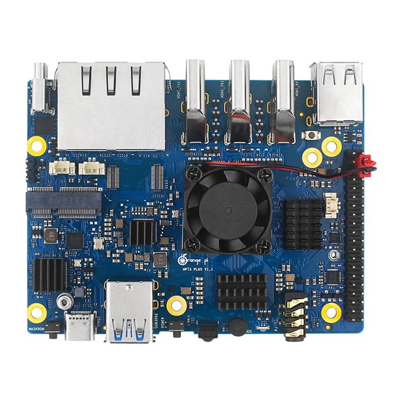 For Orange Pi 5 Plus Cooling Fan Active Heat Dissipation With Thermal Pads For OPI 5 Plus Board Accessories