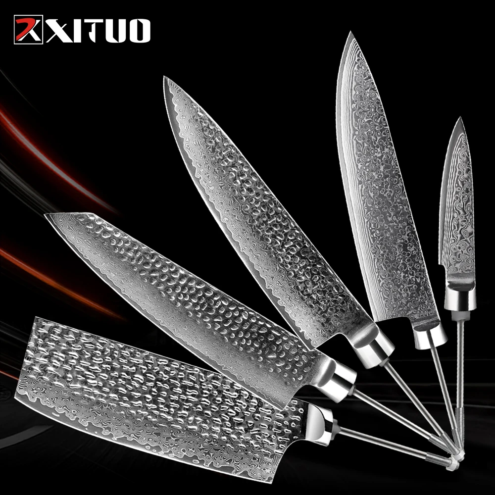 XITUOChefKnifeJapanDamascusHighCarbonSteelKnifeBlankDIYBlade