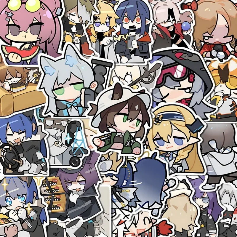 Arknights Stickers Game Stationery Sticker Texas Study Student Stationary Animation Peripherals Amiya DIY Sticker Waterproof