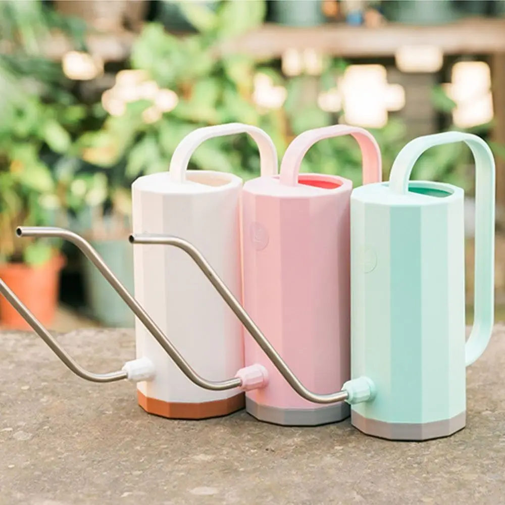 

Large Capacity Long Mouth Watering Can Leakproof Reusable Plants Sprinkler Stainless Steel Curved Mouth Removable Nozzle