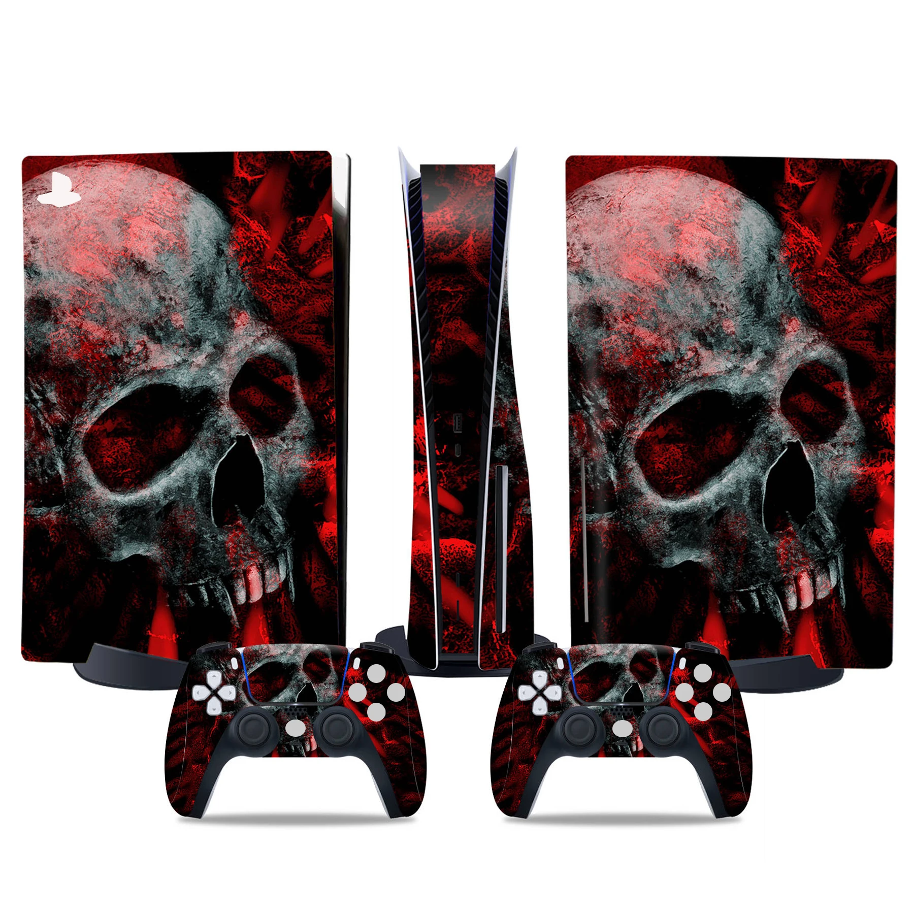 Sticker for PS5 Disk Console and 2 Controller Vinyl Decal Decorative Wrap Cover for Game Skin