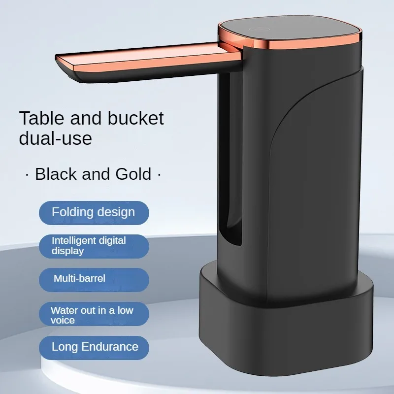 Portable 3-10Gallon Electric Water Bottle Pump Dispenser with Large LED Display USB Charging Jug