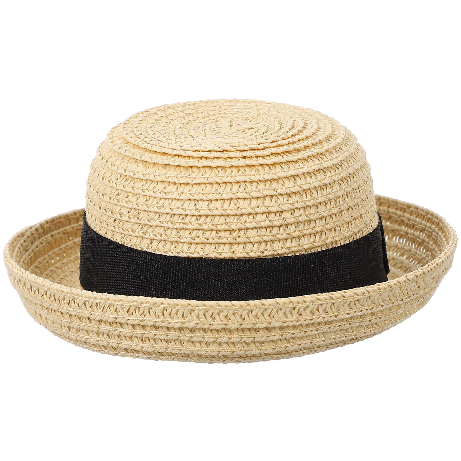 

Straw Hat Mini Hand Knitting Imitation Fashionable Cute Hats Decor Costume Accessories