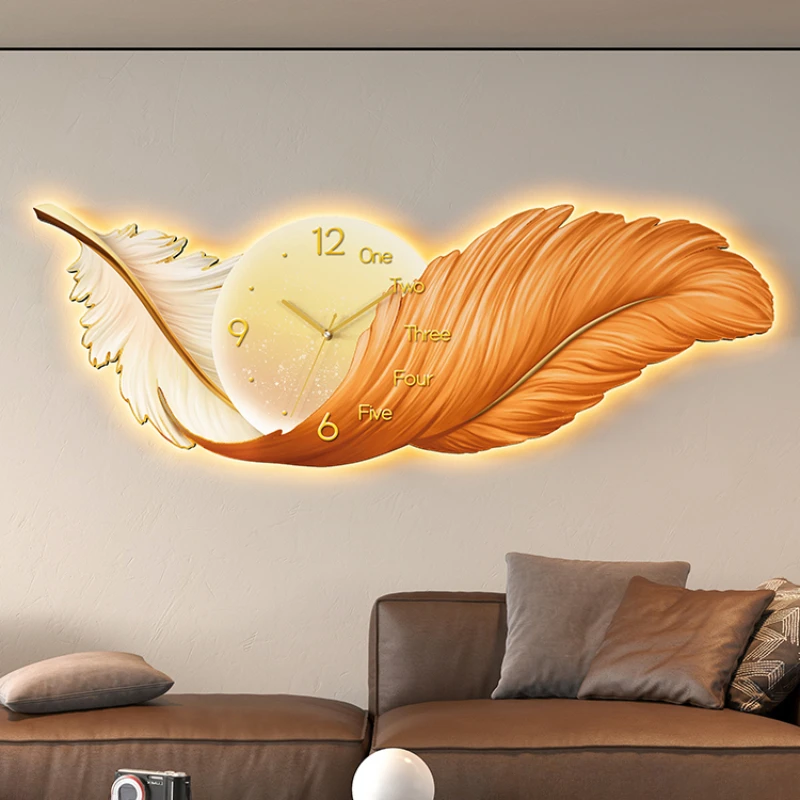 

Lamplight Modern Wall Clock Stylish Digital Nordic Quiet Unusual Wall Clock Minimalist Relogio De Parede Home Decoration Luxury