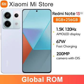 Global ROM Xiaomi Redmi Note 13 Pro 5G Smartphone Snapdragon 7s Gen 2 5100mAh 67W Fast Charging 120Hz Screen 8GB 256GB Cellphone